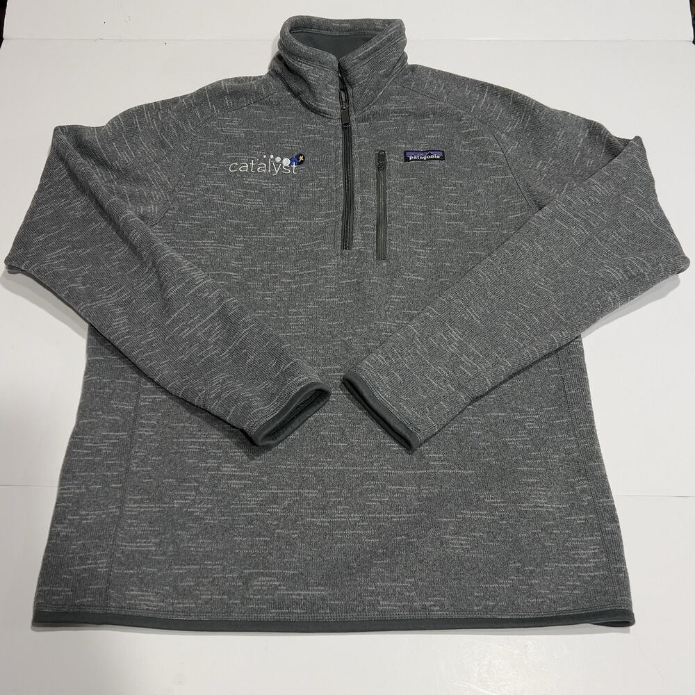 Patagonia Better Sweater 1/4 Zip Mens Medium Pullover, Company Logo Catalyst